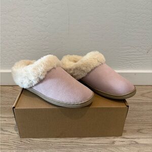 My Slippers Pink Blush Cozy Fur-Lined Women's Slippers NEW Slip-Ons